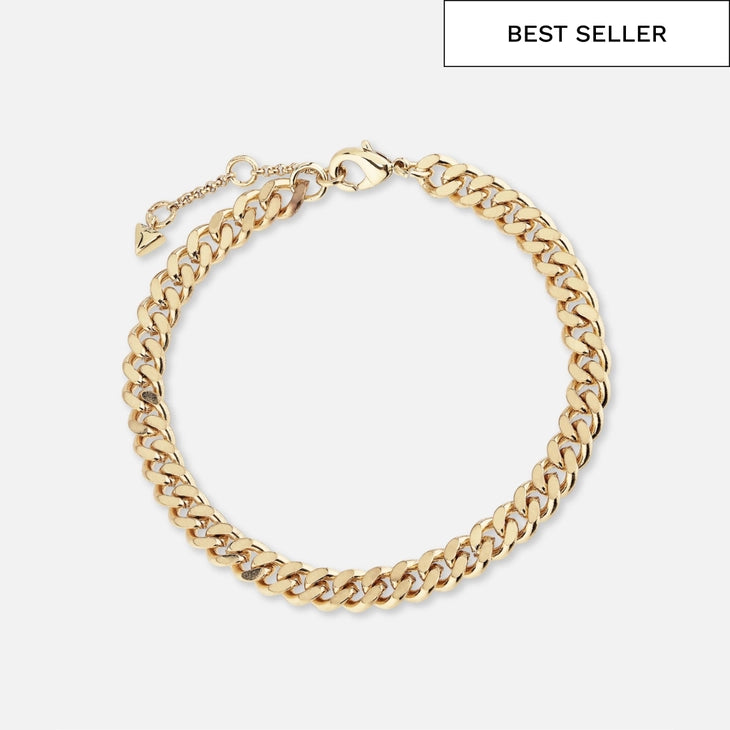 Forgyldt Bremse Kæde Armbånd Thy - Armbånd