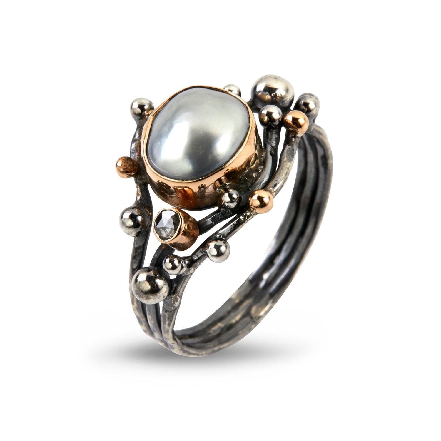 Urban Harlem Buds Superior Keshi Perle Ring - Bybirdie.dk Fingerringe