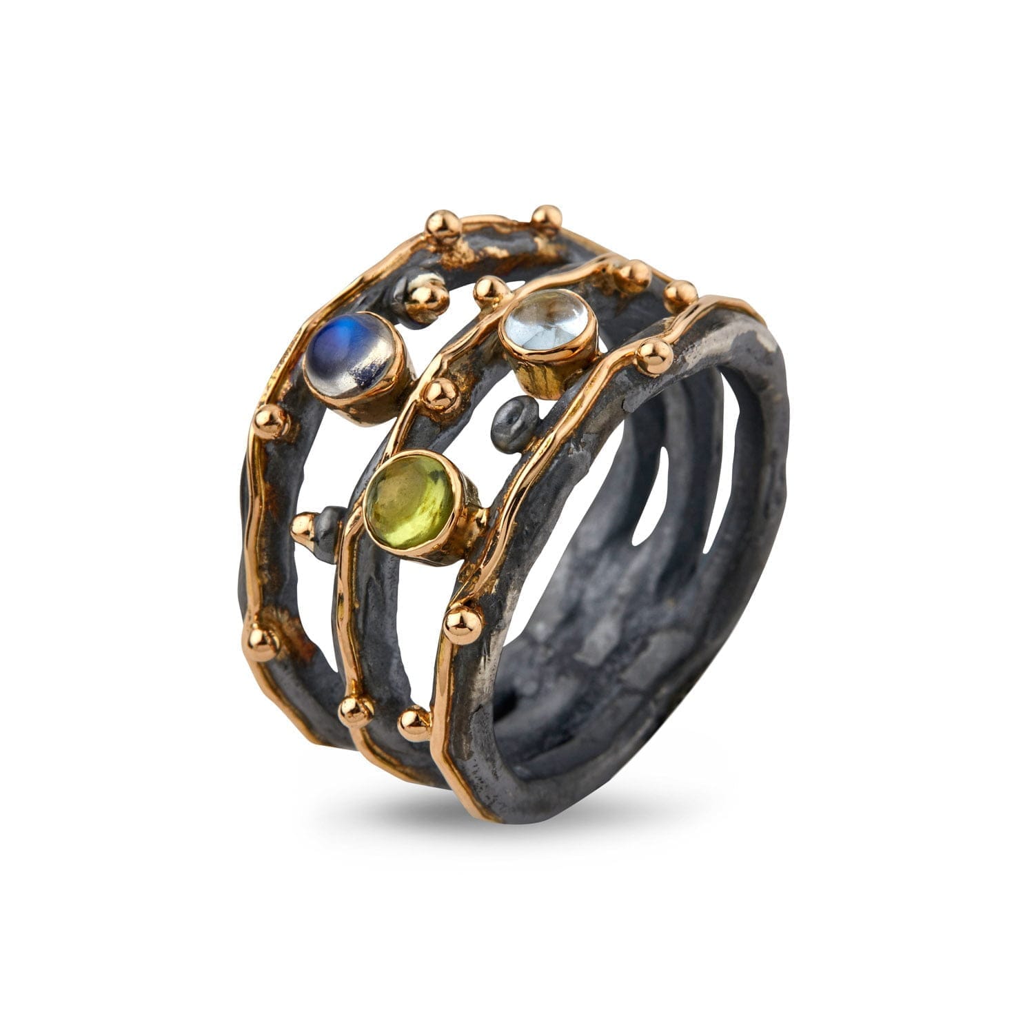 Grøn Ring Zeus Tribeca Blue Green - Bybirdie.dk Fingerringe