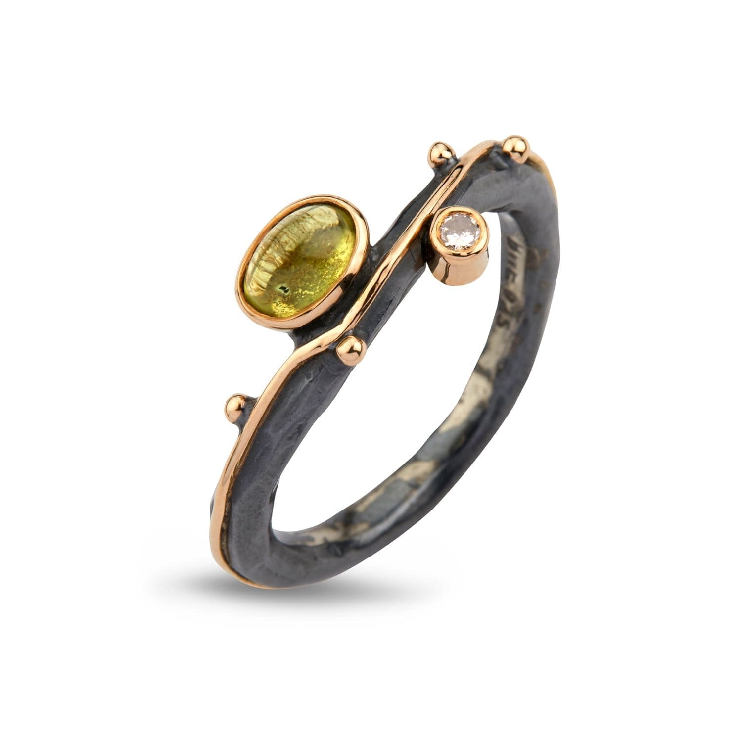 Grøn Ring Louise Peridot - Bybirdie.dk Fingerringe