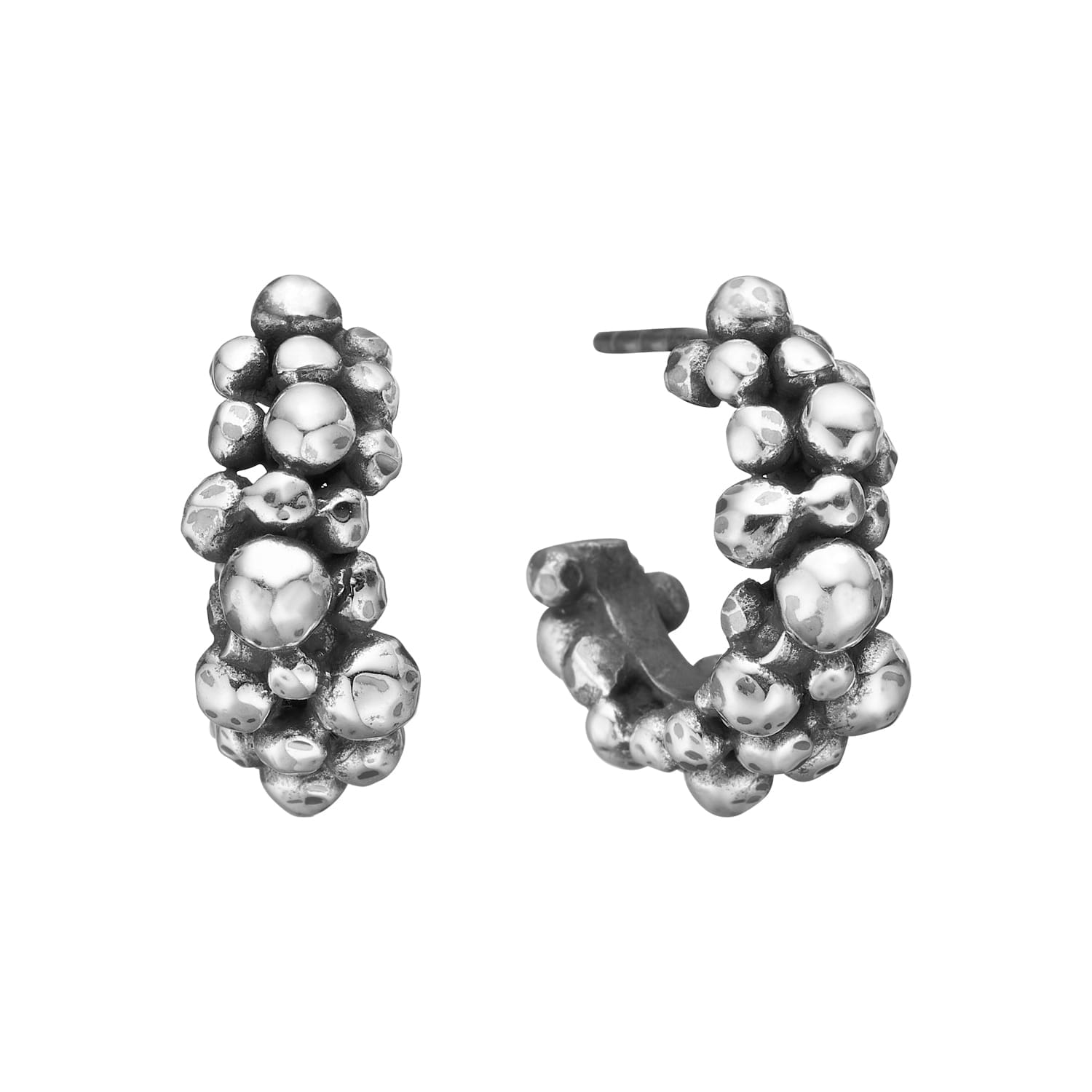 Bybirdie Birdie Sølv Creoler Med Kugler 50811548 - Bybirdie Øreringe