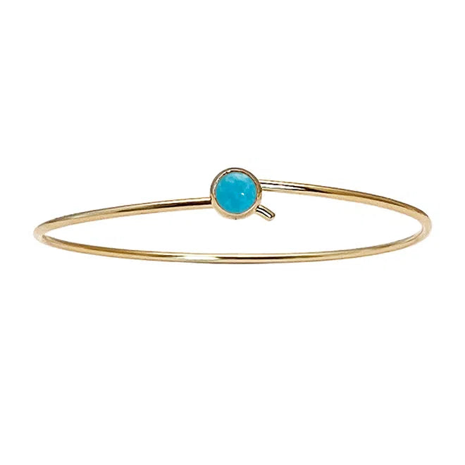 Heiring Koul Armring Sølv Forgyldt Med Turkis Sten 05fg - Heiring Armbånd