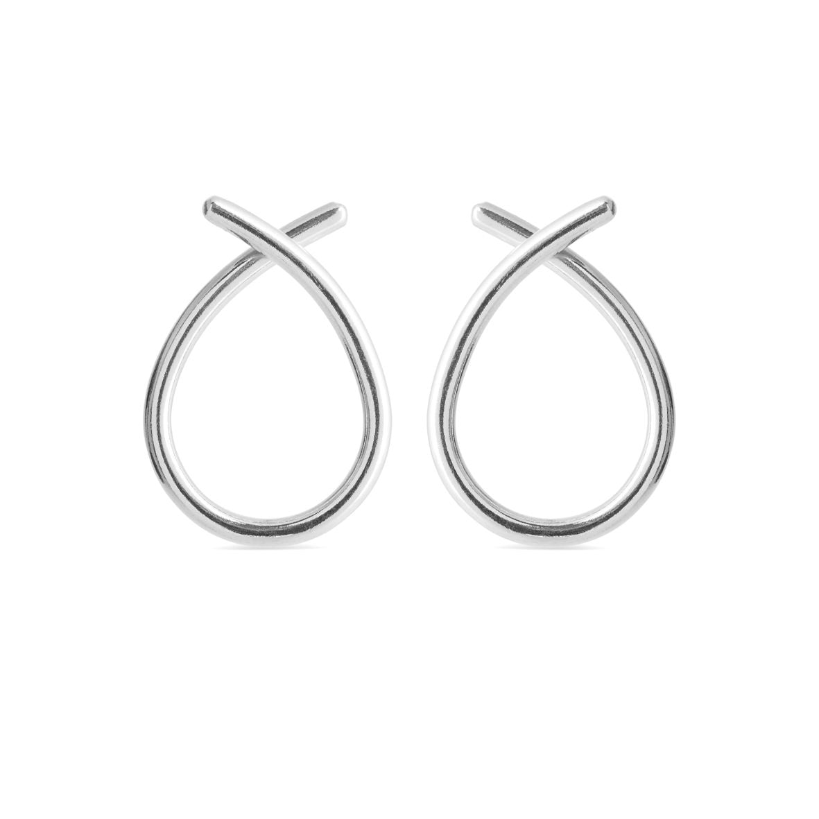 Susanne Friis Bjørner Sfb Øre Hoops Sølv Mellem Blank 5360 Blank - Øreringe  - 1233690121437