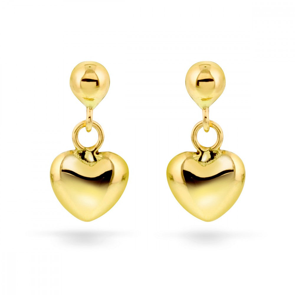 Piaampper Karat Guld Børneøreringe Med Hjerte 53907 - Pia&per Øreringe  - 1233690117041