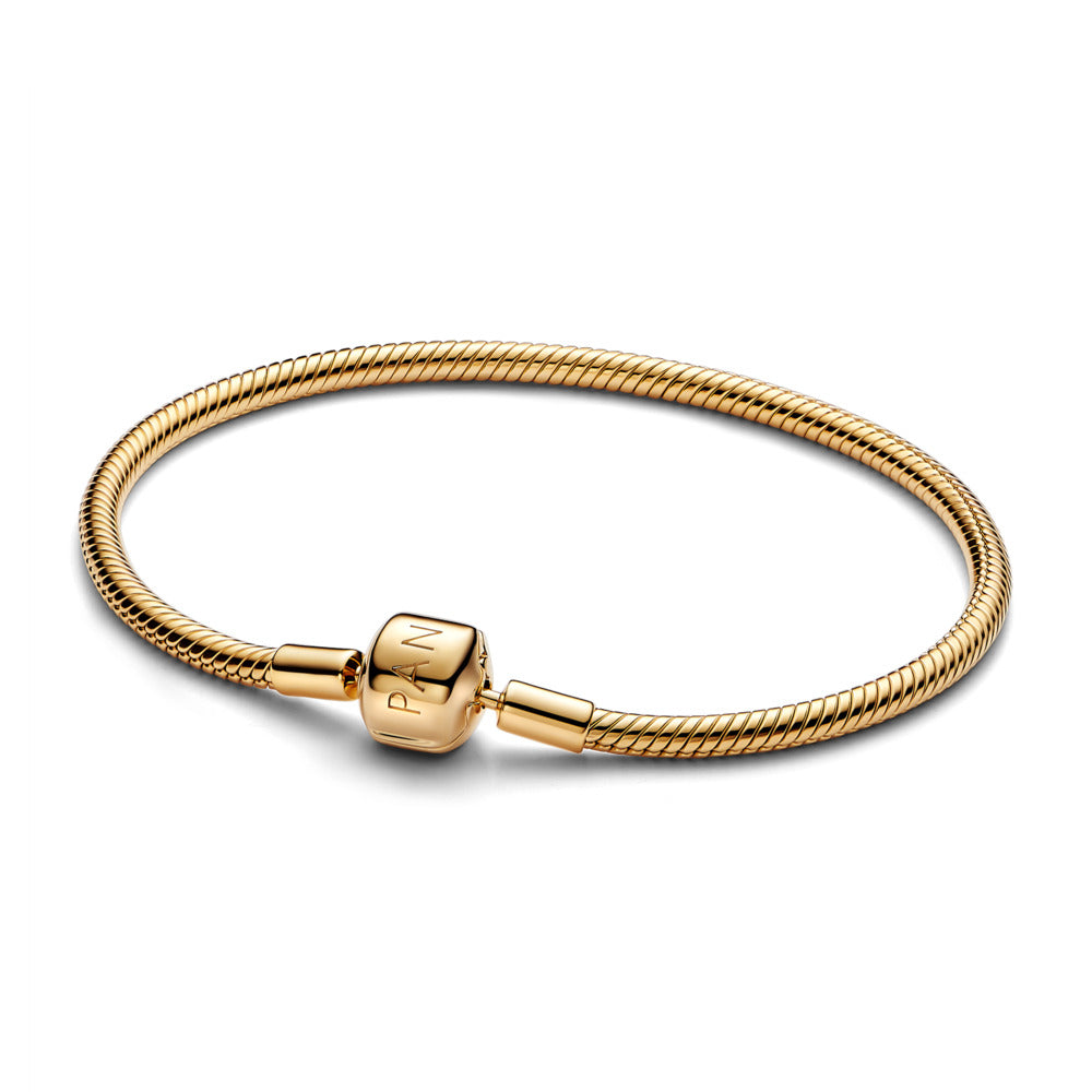 Pandora Forgyldt Moments Armbånd Med Kuglelås 563390c00 - Pandora Armbånd