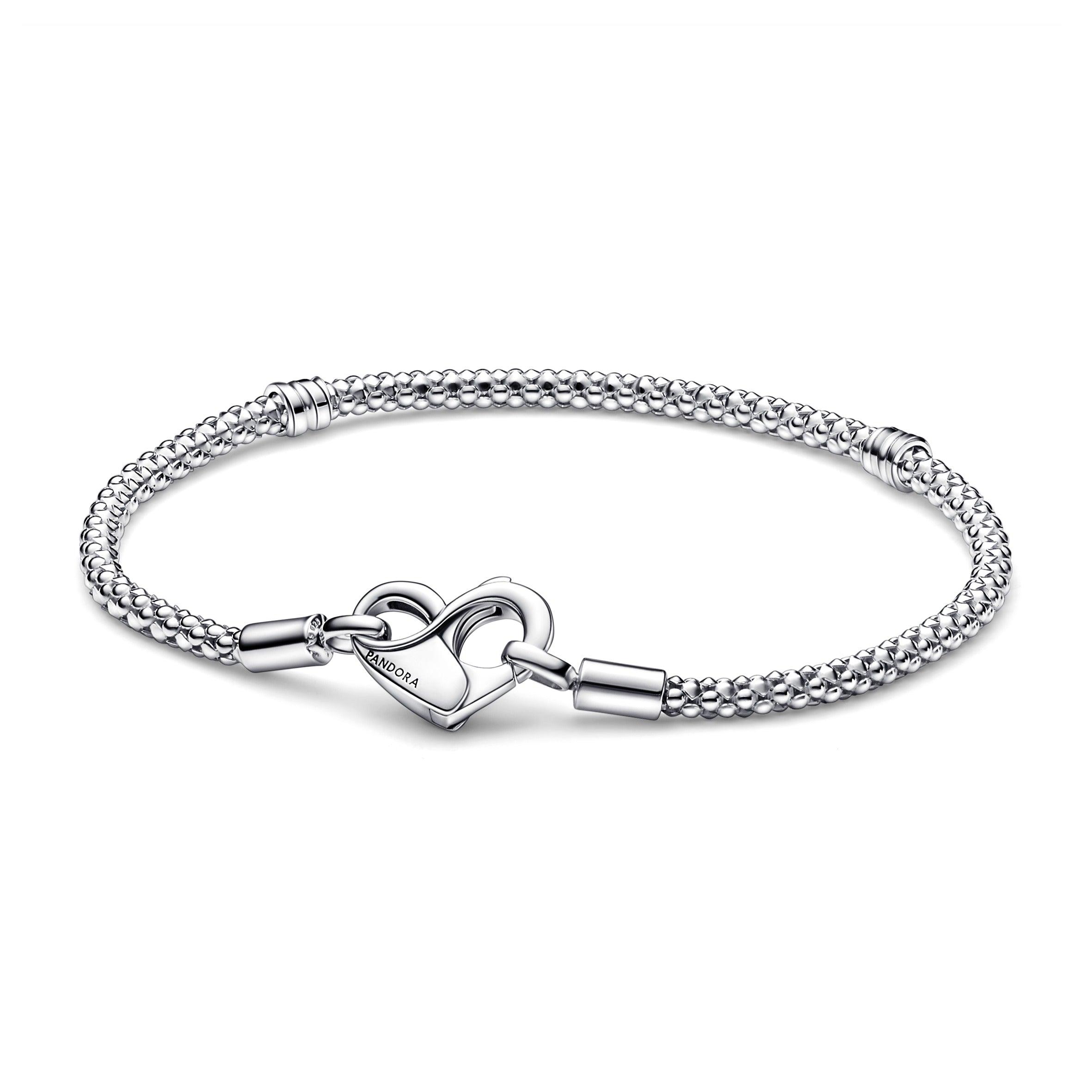 Pandora Moments Slangekæde Armbånd Med Hjerte Lås 592453c00 - Pandora Armbånd