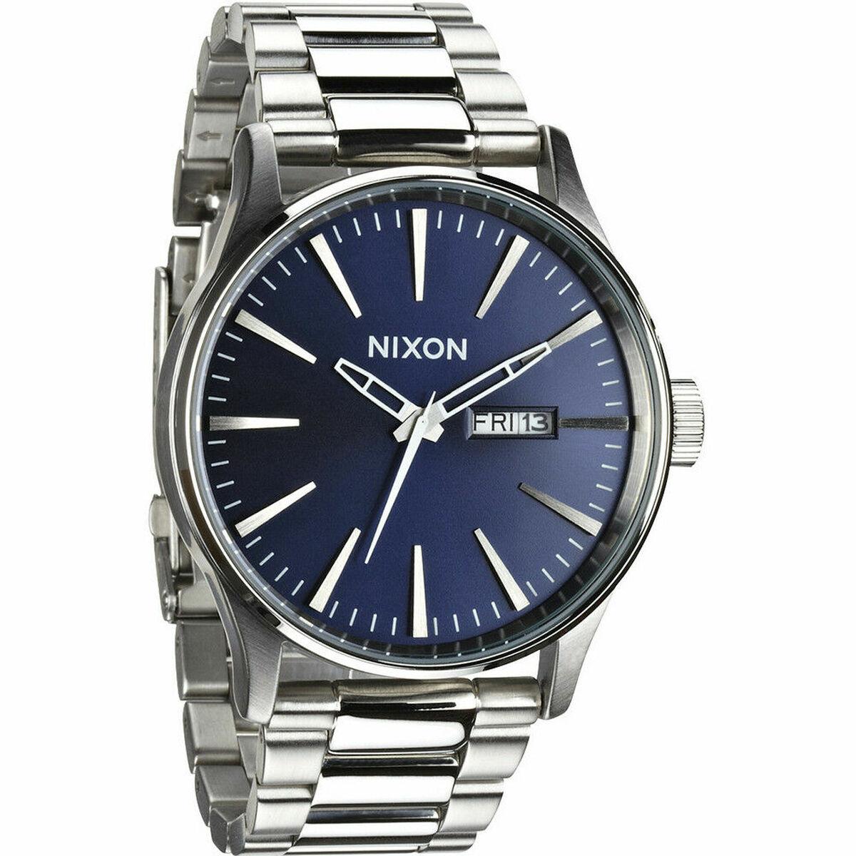 Nixon Herreur A356 1258 Sølvfarvet Analogt Armbåndsur - Nixon Armbånd  - 3608700037967