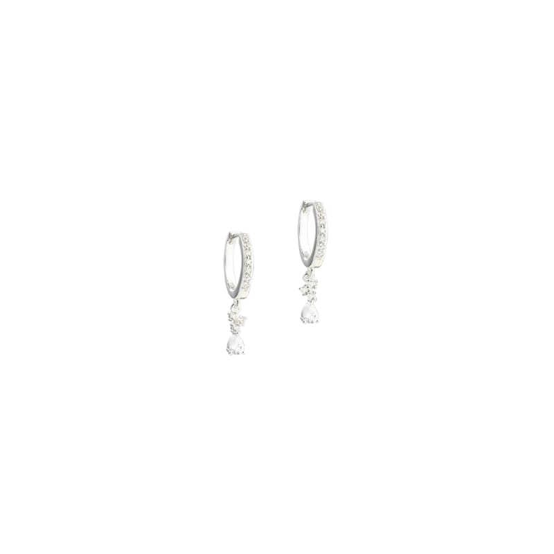 Aura Hoop Silver - Aqua Dulce Øreringe  - 5740013860899