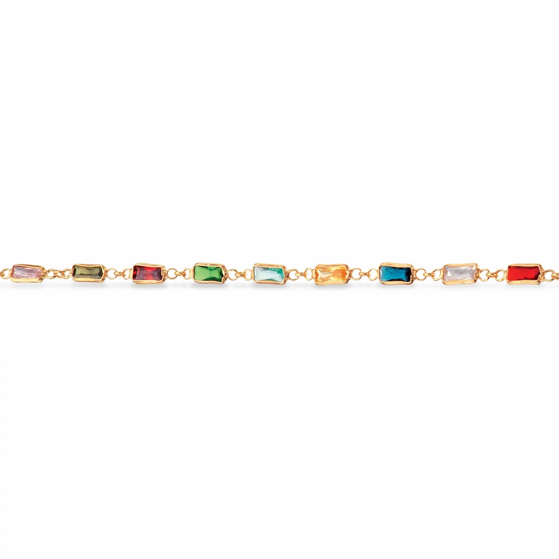Scrouples Guldbelagt Sølv Armbånd Med Farvede Sten 611852 - Scrouples Armbånd  - 1233690196176