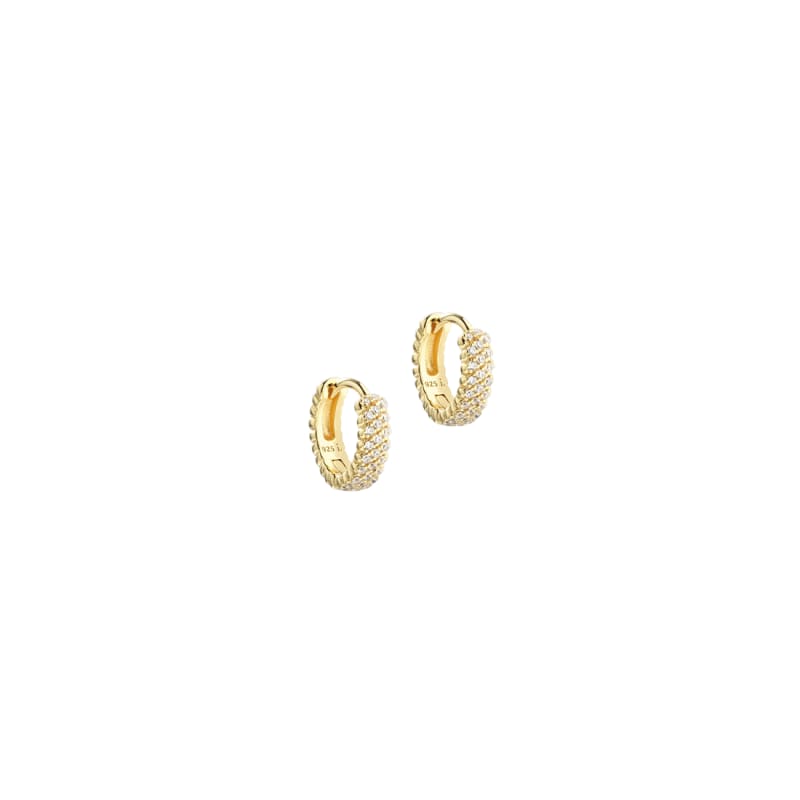 Sway Hoop Golden - Aqua Dulce Øreringe  - 5740013861384