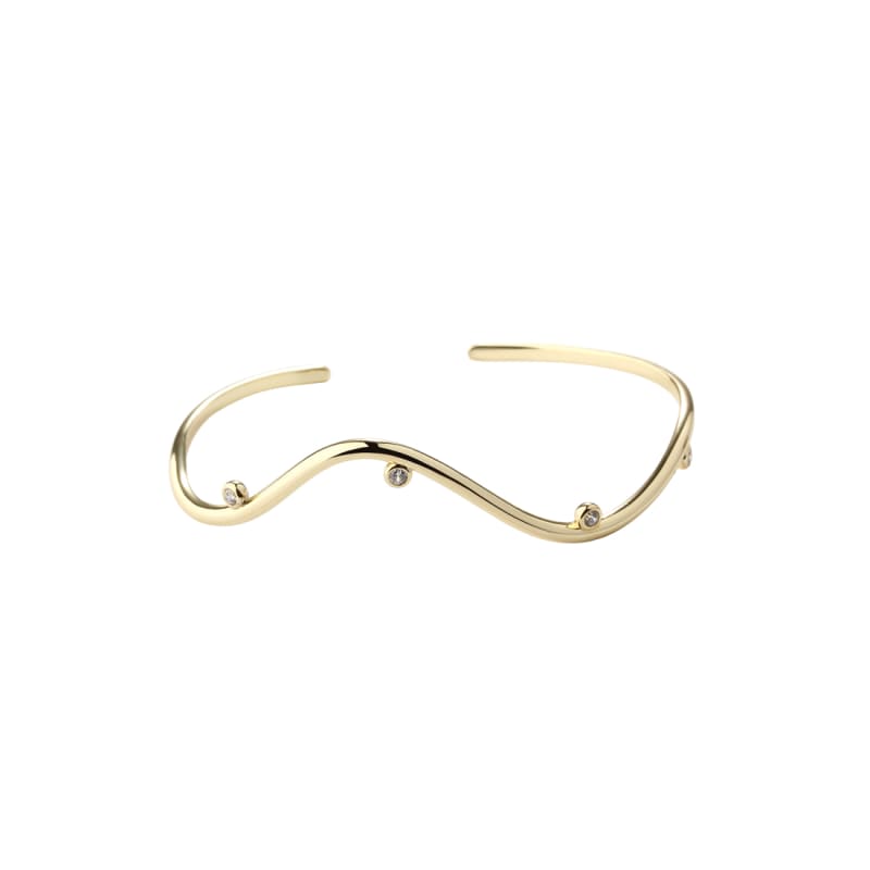 Wavy Bangle Golden - Aqua Dulce Armbånd  - 5740013862183