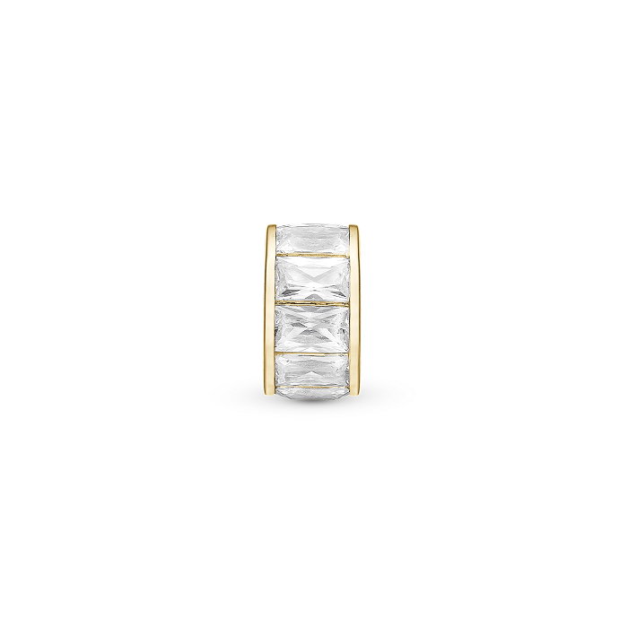 Hvid Christina White Baguette Charm - Christina Armbånd