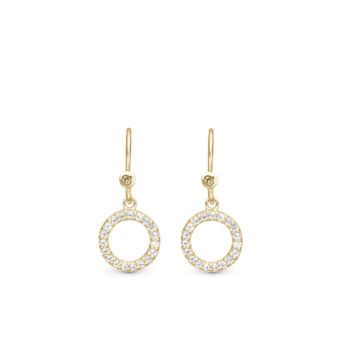 Christina Hanging Sparkling Circle 670 G19 - Christina Øreringe