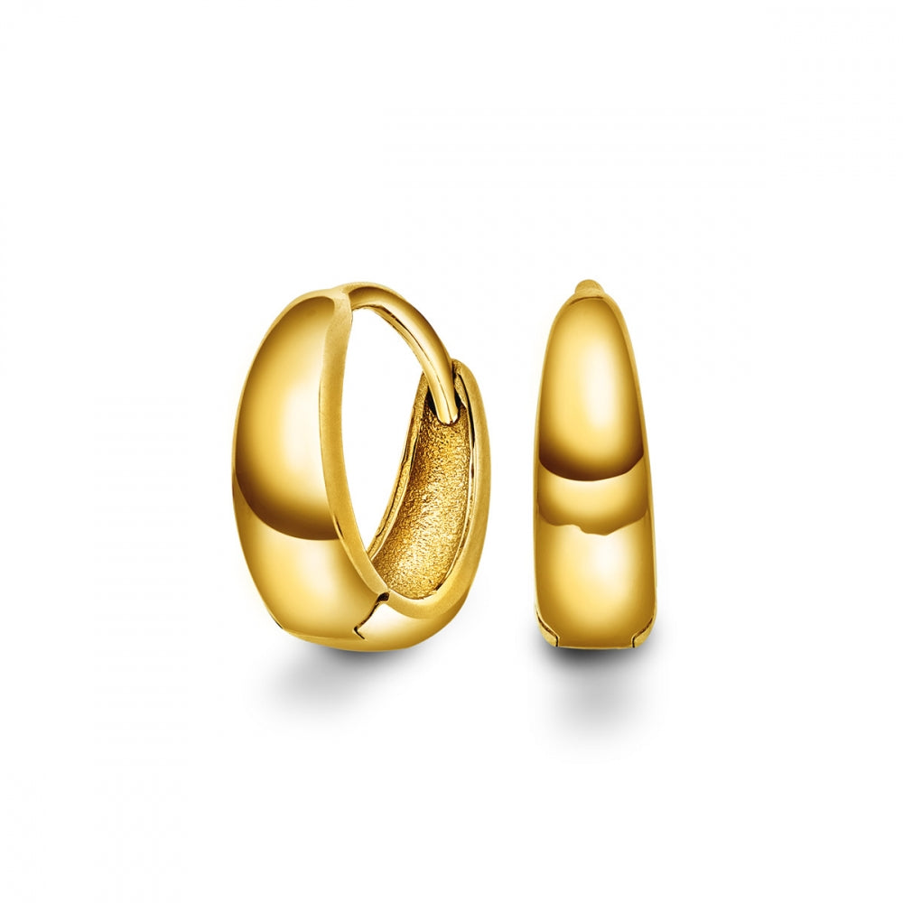 Arne Nordlie Månformet Forgyldte Sølv Creoler 14mm 68708 - Arne Nordlie Øreringe