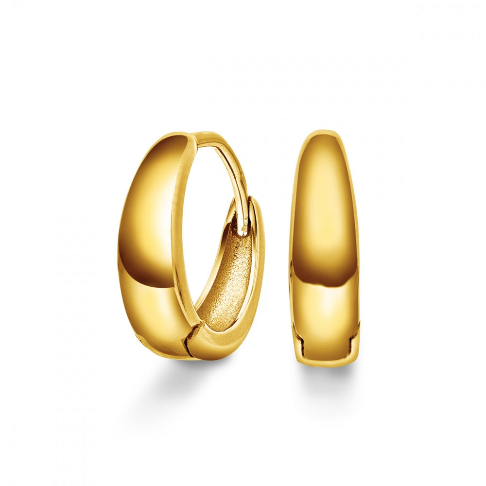Arne Nordlie Månformet Forgyldte Sølv Creoler 16mm 68708 - Arne Nordlie Øreringe