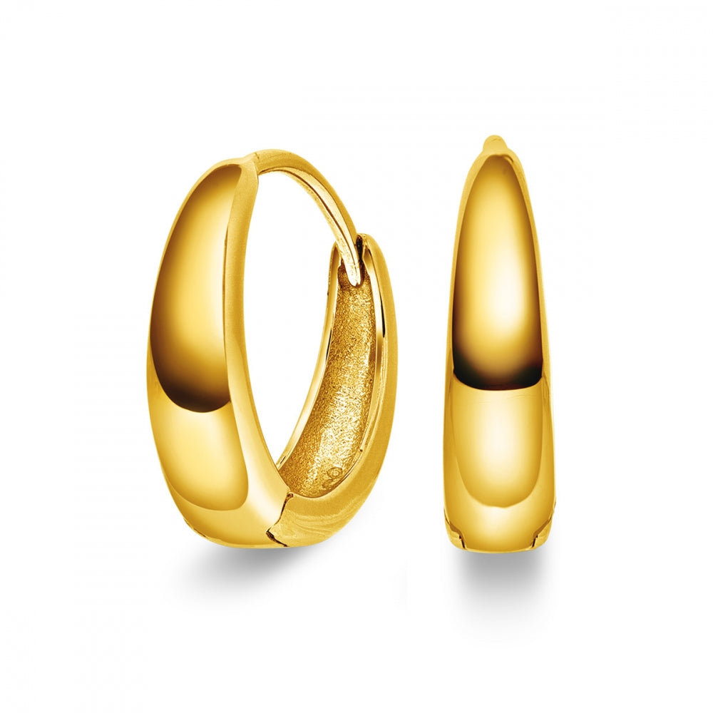 Arne Nordlie Månformet Forgyldte Sølv Creoler 18mm 68708 - Arne Nordlie Øreringe