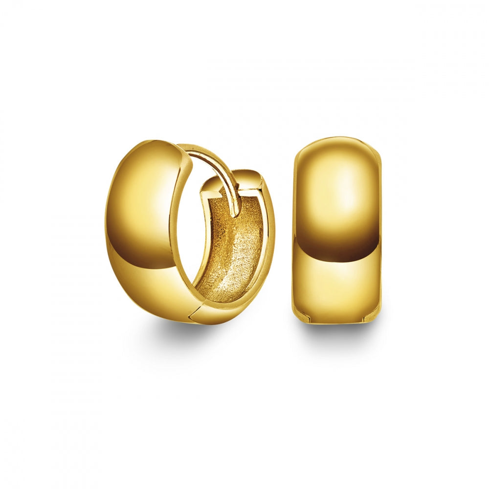 Arne Nordlie Guldbelagte Sølv Creoler Bredt Design 16mm 68708 - Arne Nordlie Øreringe
