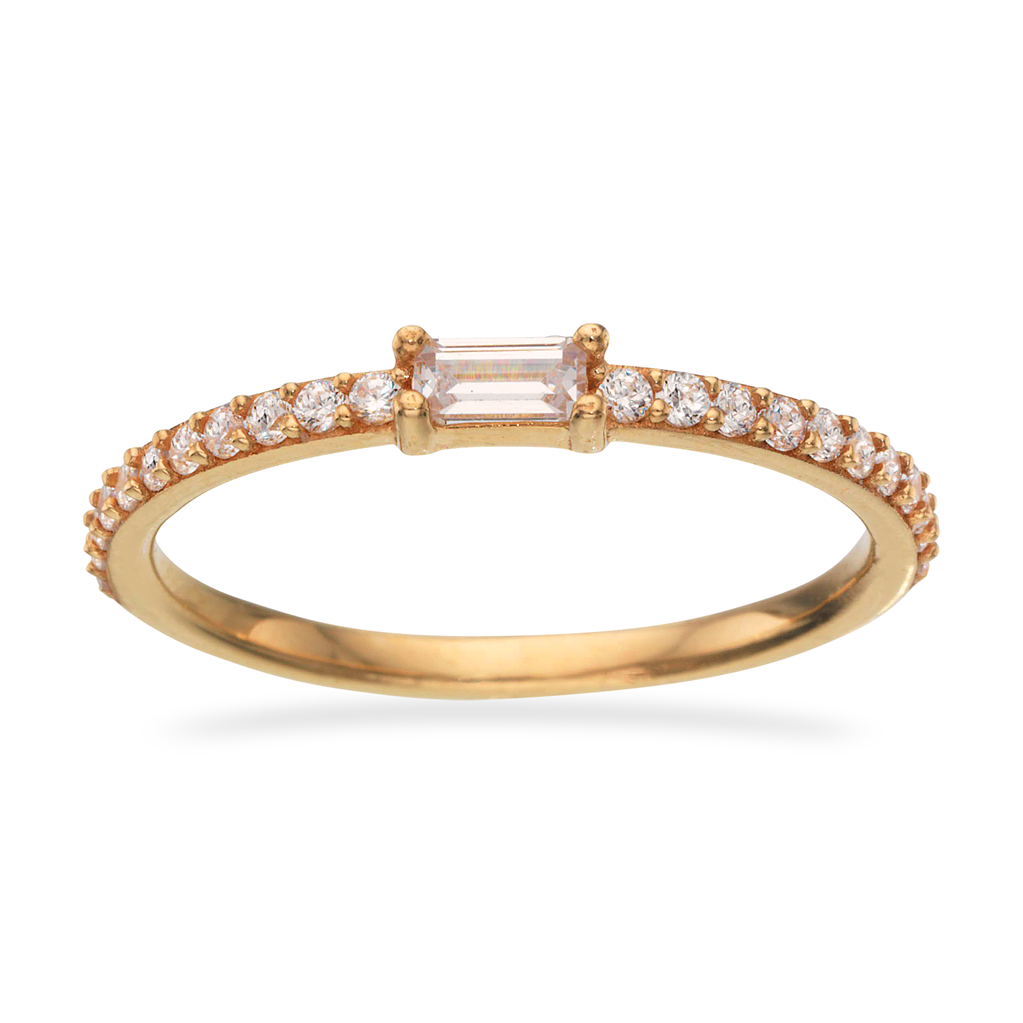 Scrouples Karat Guld Ring Med Zirkonia Sten 712943 - Scrouples Fingerringe  - 1233690196329