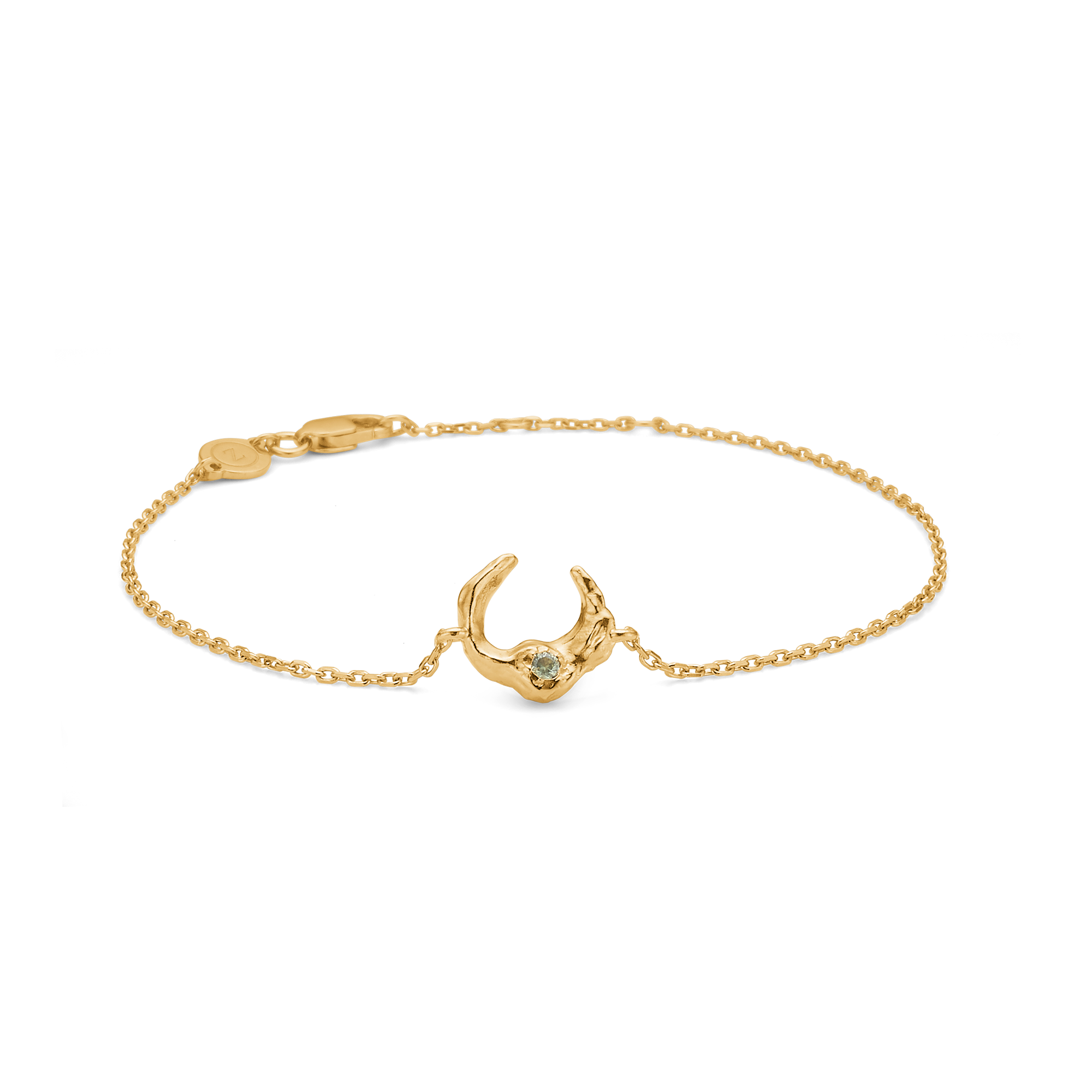 Grøn Studio Lunar Armbånd Guldbelagt Sølv Med Sten 7257883 - Studio Z Armbånd