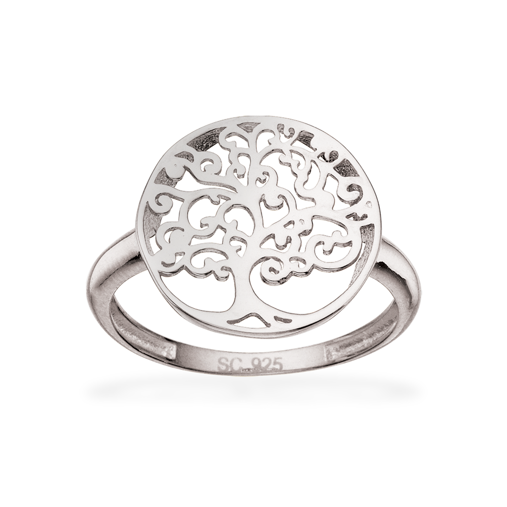 Scrouples Sølv Ring Med Livstræ 727622 - Scrouples Fingerringe  - 1233690186757