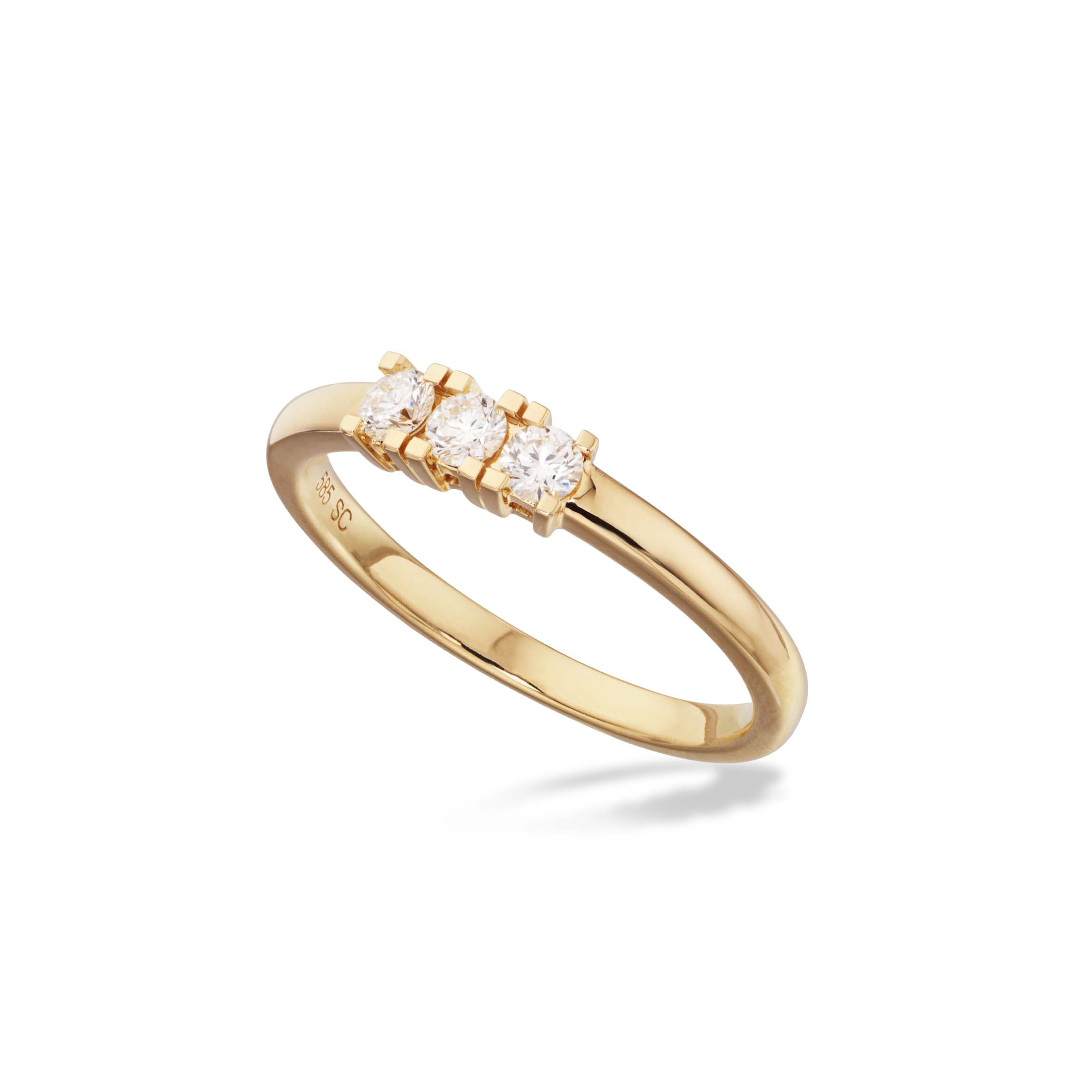 Scrouples Ring Kleopatra Alliancering 14kt Guld Med Brillanter 24ct 7345 - Scrouples Fingerringe  - 1233690221236