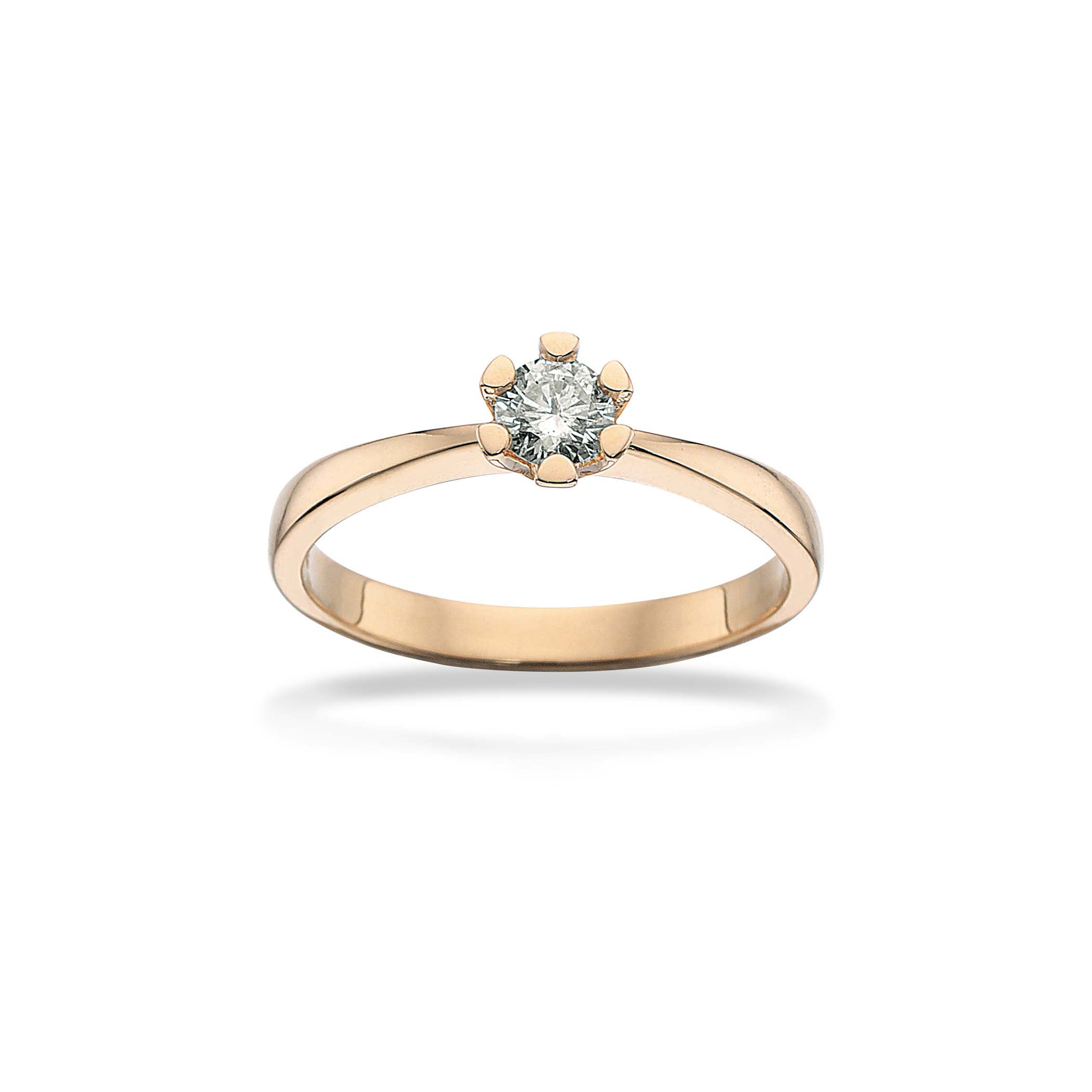 Scrouples Ring Vida Guld Ring Med Diamant 25ct 7813 - Scrouples Fingerringe  - 1233690220796