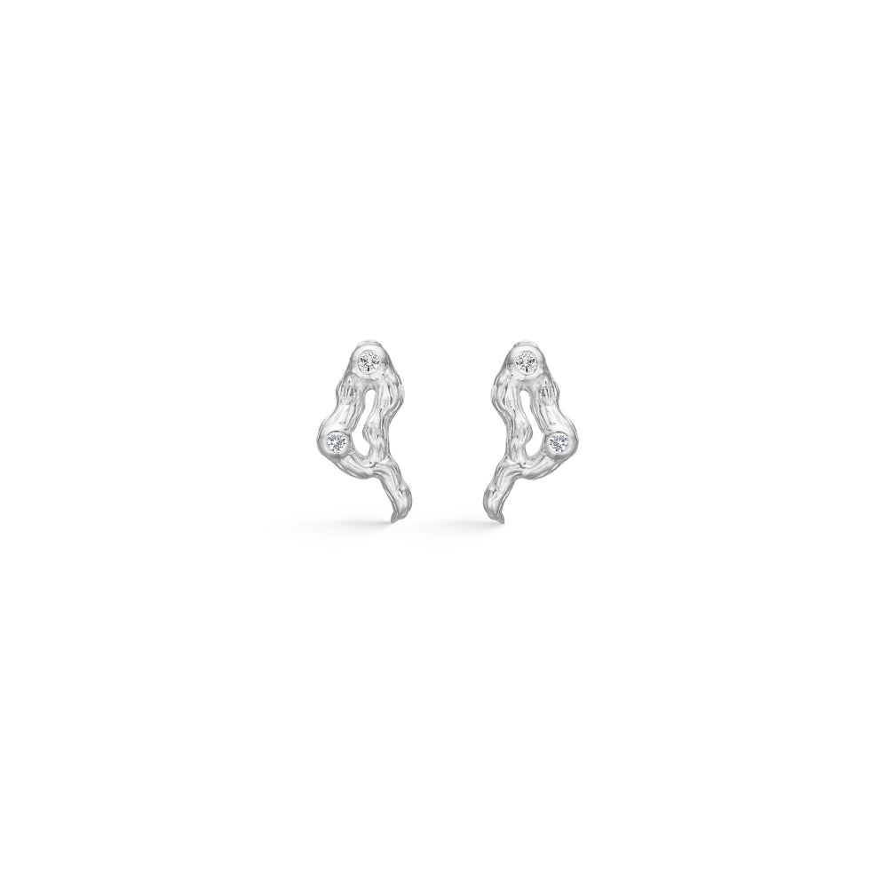 Studio Mini Tangled Sølv ørestikker Med Zirkonia Sten 8117814 - Studio Z Øreringe  - 1233690199139