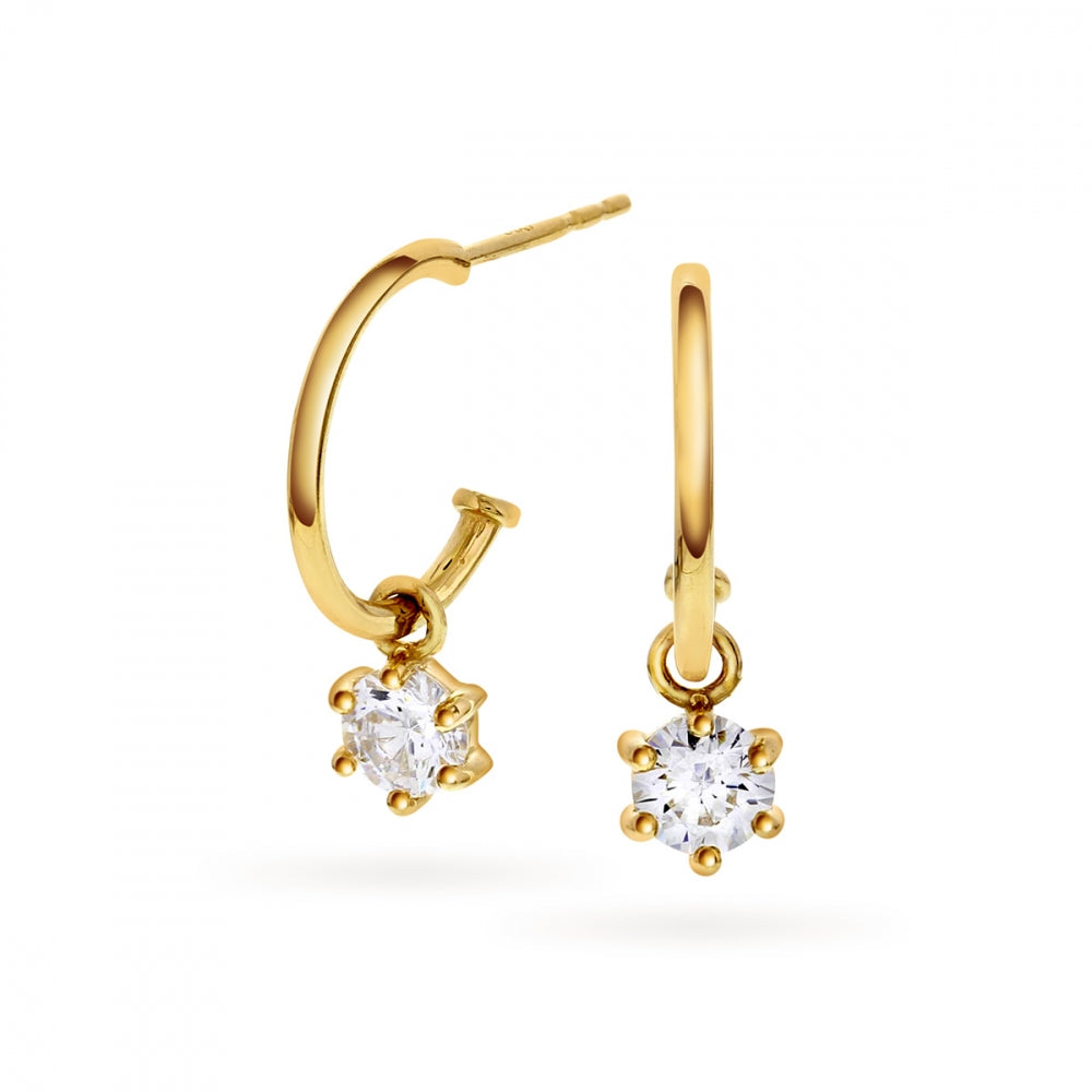 Arne Nordlie 14kt Creoler Med Vedhæng 53071 - Arne Nordlie Øreringe