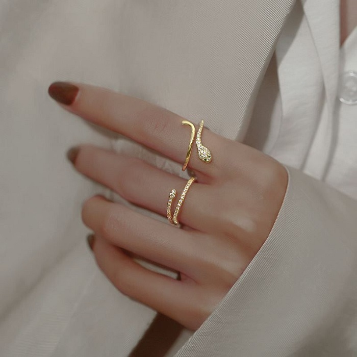 Donnatella Ring Snake Forgyldt - Donnatella Fingerringe