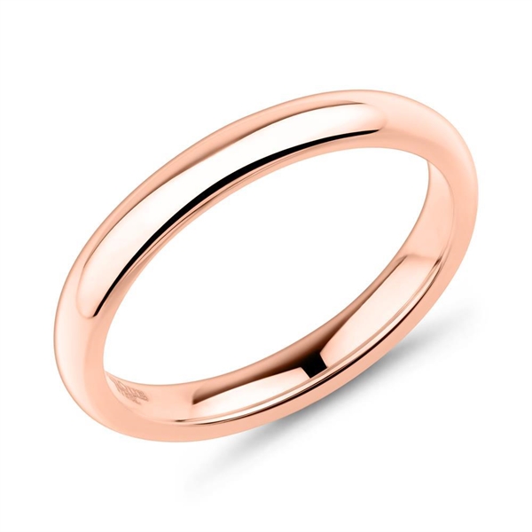 Rosa Forgyldt Vielsesring - Vielsesringe