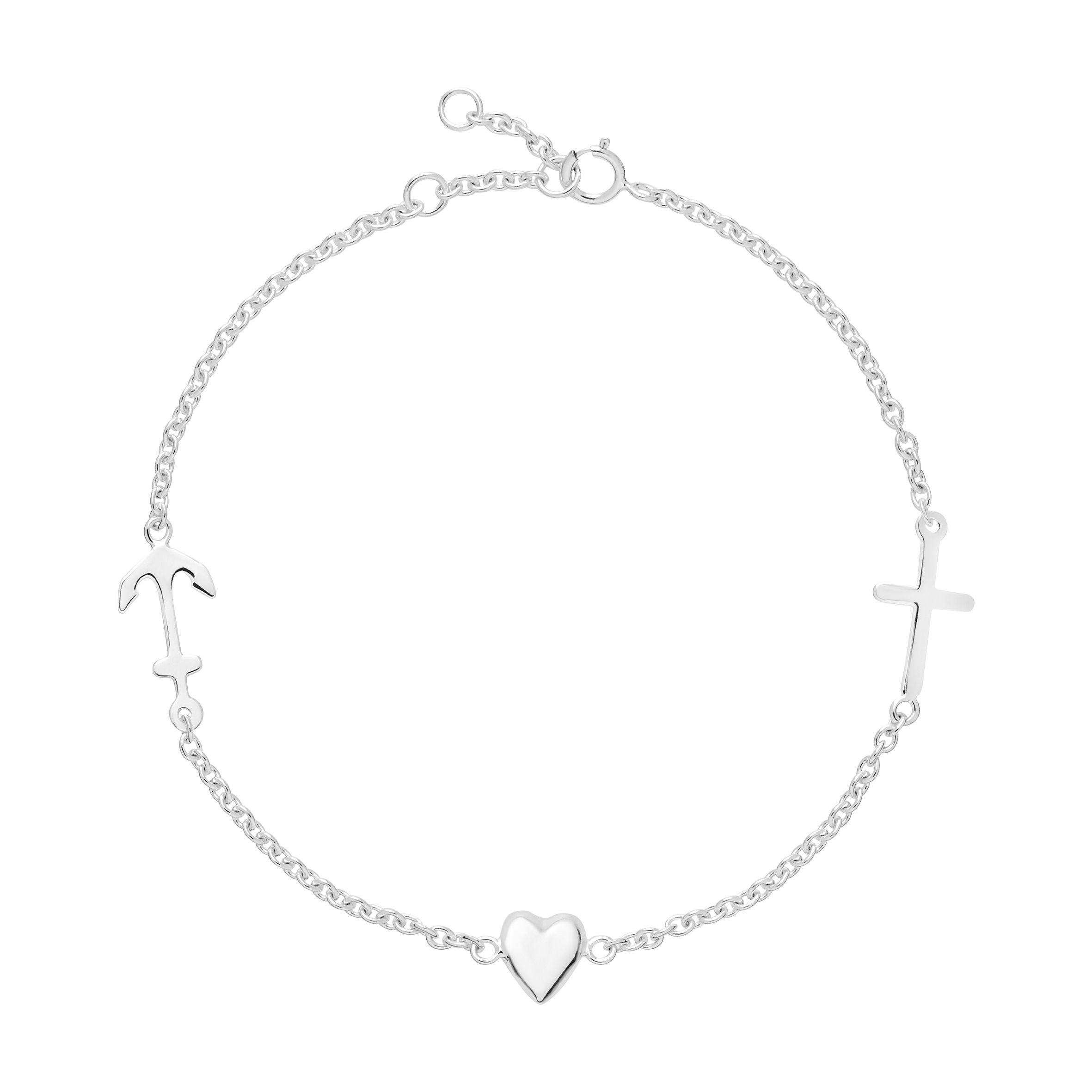 Lund Copenhagen Tro Håb Kærligheds Armbånd Sølv 9011258 - Lund Armbånd