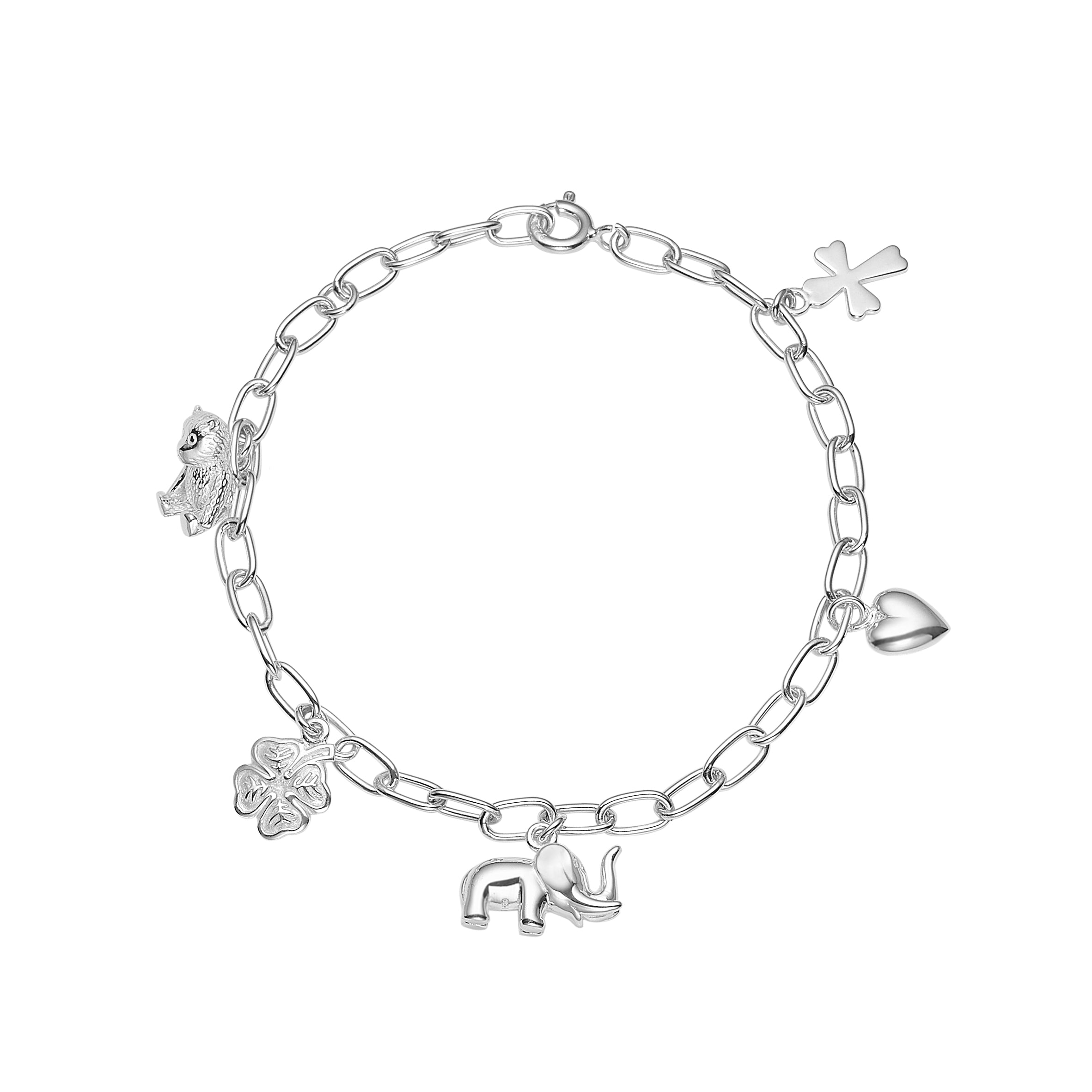 Lund Copenhagen Sølv Armbånd Med Forskellige Vedhæng 9011353 - Lund Armbånd  - 1233690224145