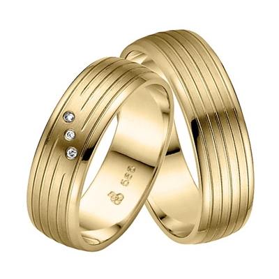 Vielsesringe Guld Med Diamanter - Vielsesringe