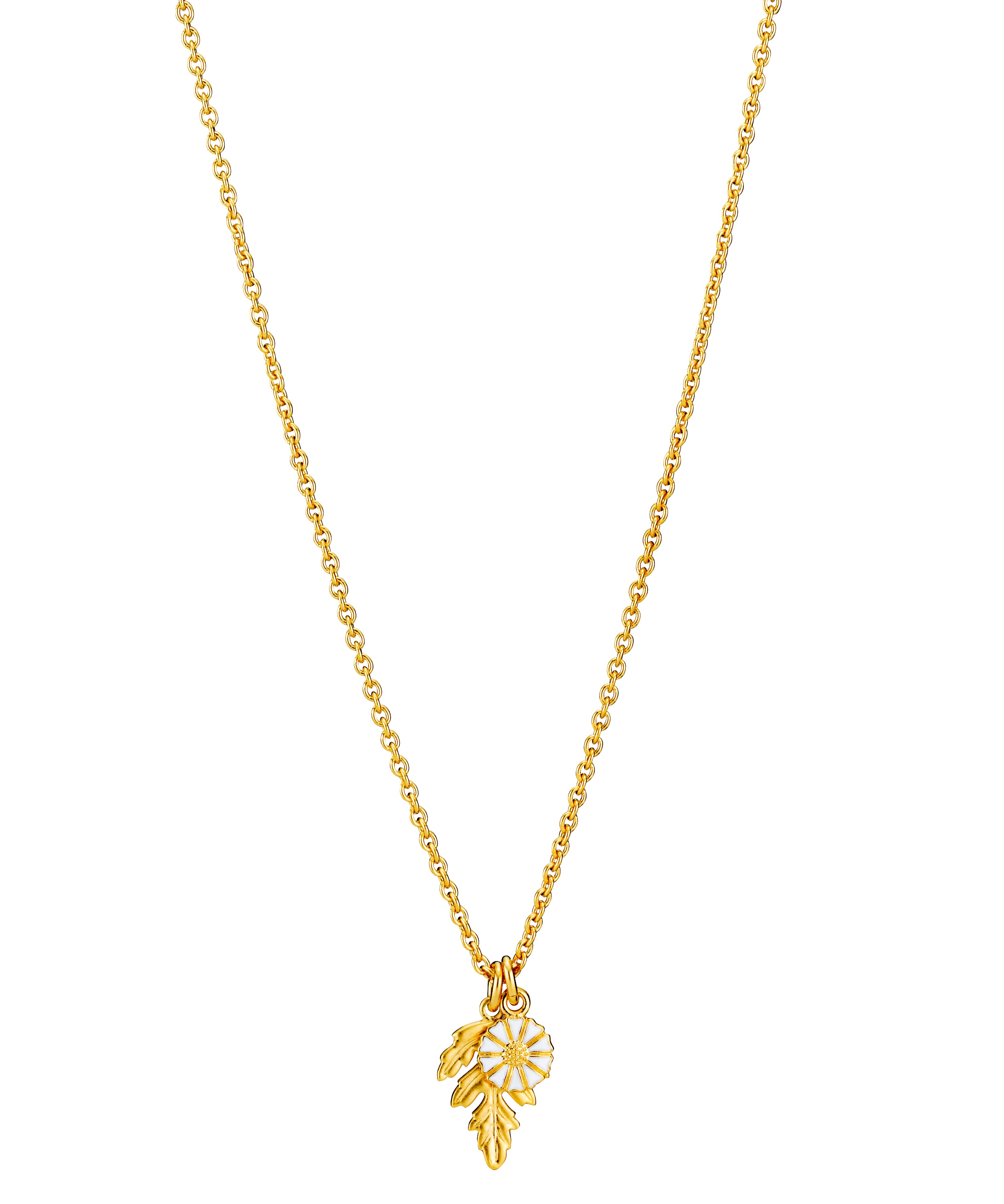 Lund Halskæde Marguerit Halskæde Med Blad 9025033 - Lund Halskæder  - 1233690118956