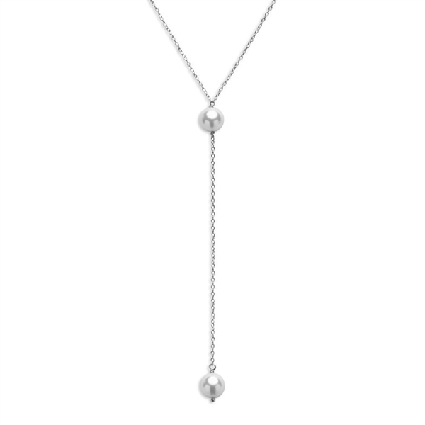 Collier Sølv Med Ferskvandsperler - Halskæder