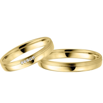 Bartoli First Vielsesringe Guld Med Diamanter 025 - Vielsesringe