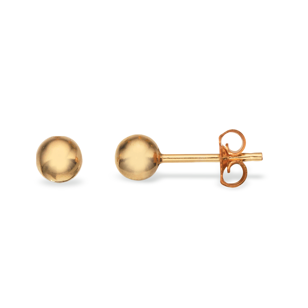 Scrouples Karat Guld Kugle ørestikker 5mm 9375 - Scrouples Øreringe  - 1233690110707