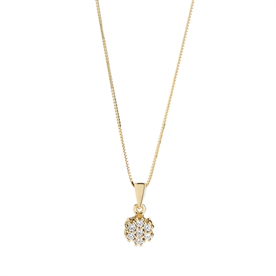Collier Guld Med Roset Diamanter - Halskæder