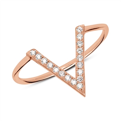 Rosa Ring Forgyldt Sølv Med Zirkonia - Fingerringe