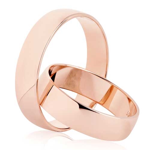 Rosa Bartoli Classic Vielsesringe Guld - Vielsesringe