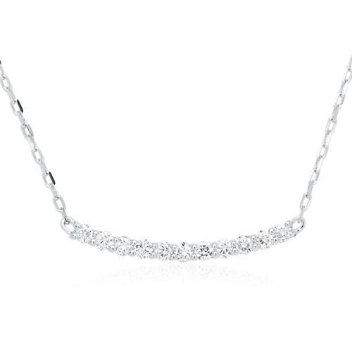 Hvid Collier Guld Med Diamanter - Halskæder