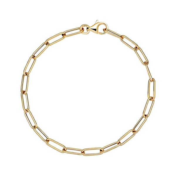 Armbånd Guld Med Aflange Led - Armbånd