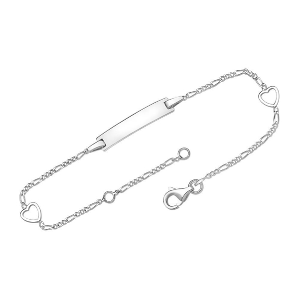 Armbånd Sølv Med Hjerter Mulighed For Gravering - Armbånd