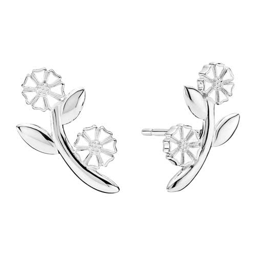 Lund Marguerit Ørestikker Sølv Med Livets Træ - Ørestikkere