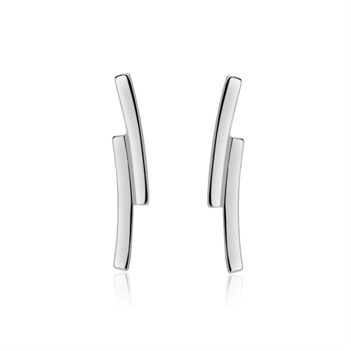 Aflange Ørehænger Sølv - Øreringe