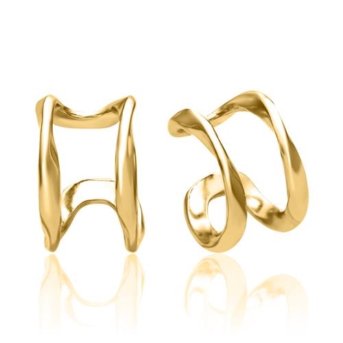 Snoet Ear Cuffs Forgyldt Sølv - Øreringe