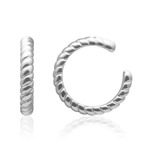 Ear Cuffs Sterling Sølv Snoet Design - Øreringe