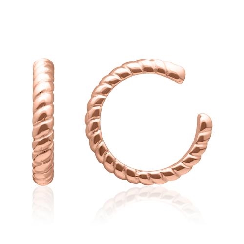 Rosa Snoet Ear Cuffs Forgyldt Sølv - Øreringe