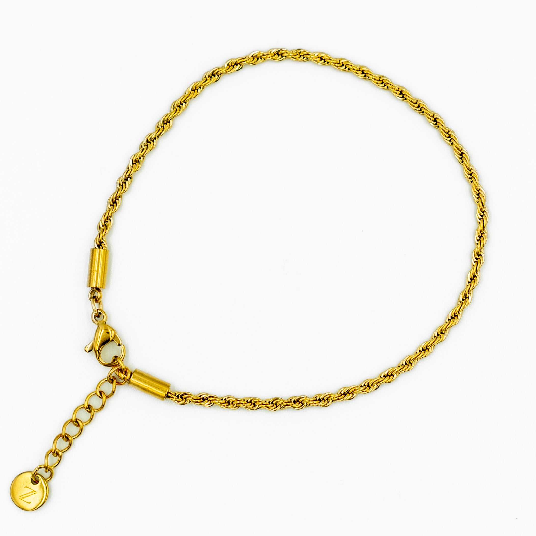 Guld Corda Rope Armbånd 2mm Belagt - Zarge Jewelry Armbånd