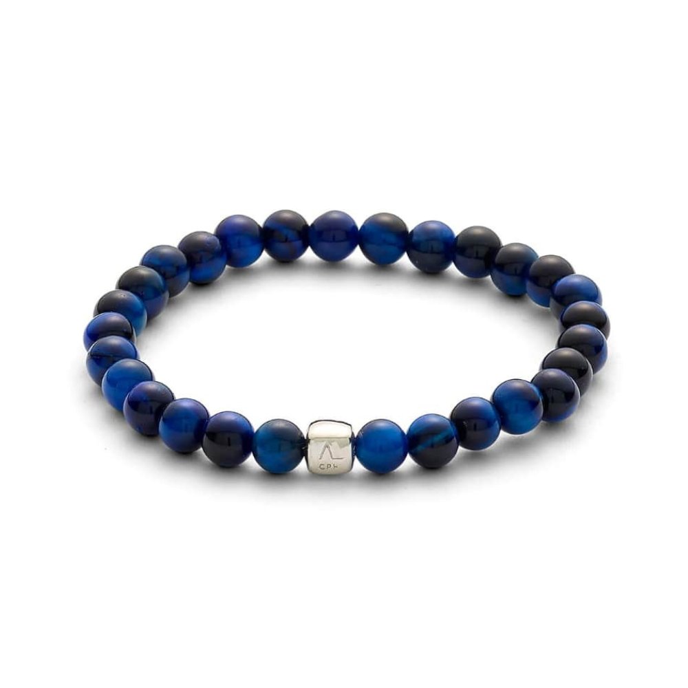 Alexander Lynggaard Armbånd Med Blå Tigerøje Sten 6mm C00780 - Armbånd